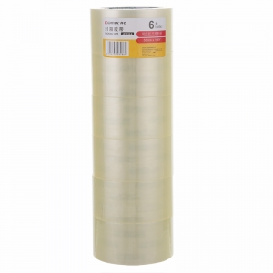 齐心 JP5510-6 普透封箱胶带 6卷/筒 55mm*100y 6卷装